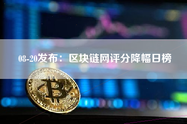 08-20发布：区块链网评分降幅日榜