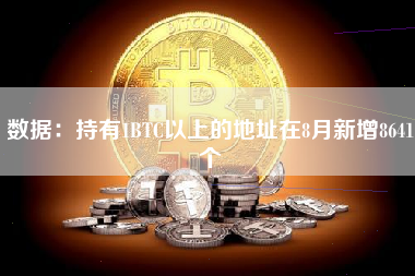 数据：持有1BTC以上的地址在8月新增8641个